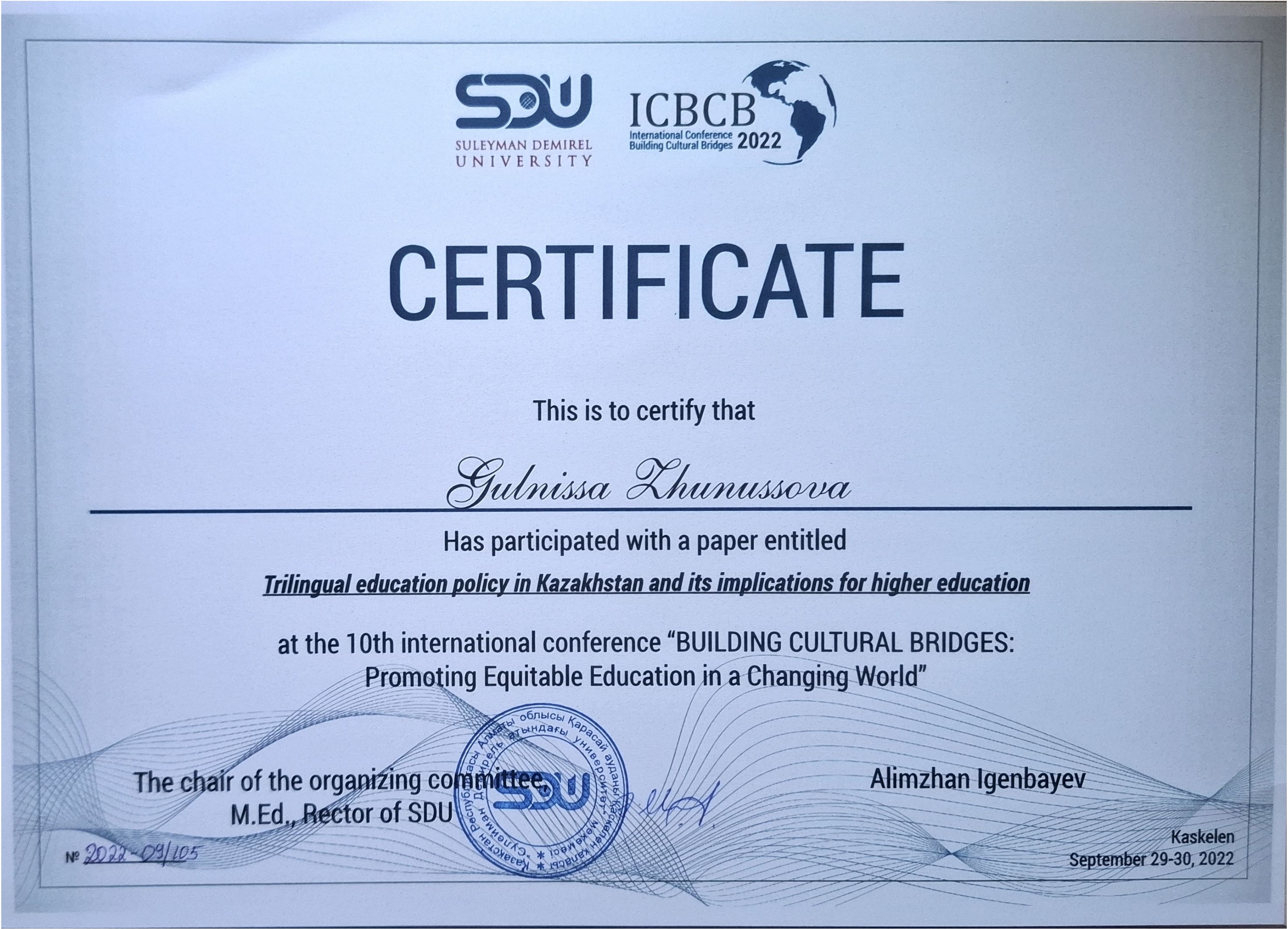 ICBCB 2022 — Paper Presentation